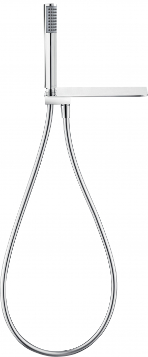 Cot conector pentru furtun, cu set de duș, cu raft, Deante, ,platină [2]