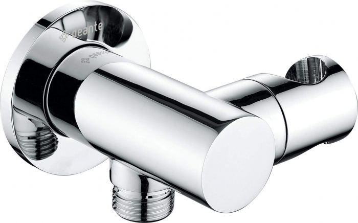 Cot conector pentru furtun, rotund, cu mâner pentru dușul de mână, Deante, ,Cromat [1]