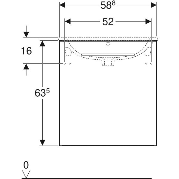 MOBILIER SELNOVA SQUARE 60 CM CU O USA PENTRU LAVOAR MOBILIER, MARGINE INGUSTA, ALB [3]