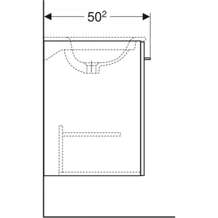 MOBILIER SELNOVA SQUARE 60 CM CU O USA PENTRU LAVOAR MOBILIER, MARGINE INGUSTA, ALB [2]