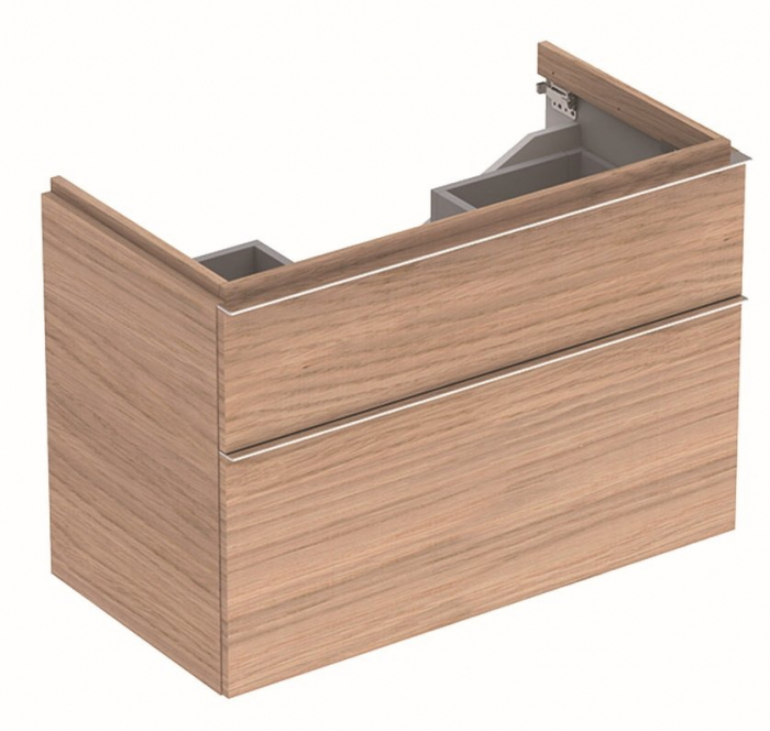 MOBILIER GEBERIT ICON PENTRU LAVOAR ,CU DOUA SERTARE 89X62X47.7CM  STEJAR NATURAL [1]