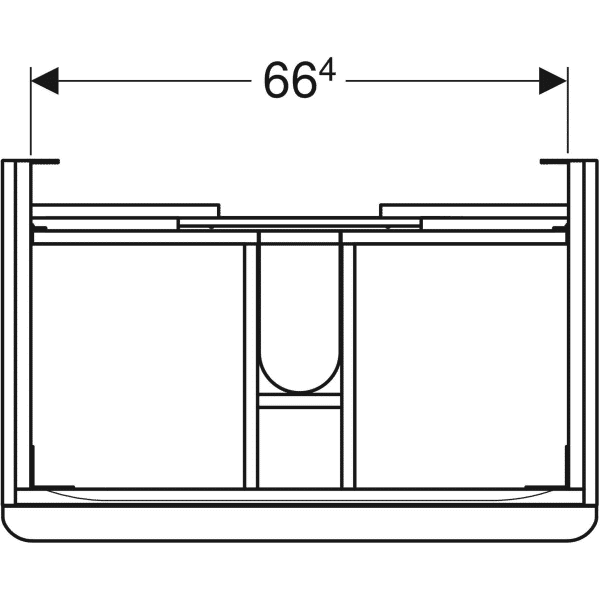 MOBILIER PENTRU LAVOAR SMYLE SQUARE CU DOUA SERTARE 73.4X61.7 LAVA MAT [2]