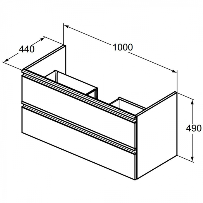 MOBILIER TESI SUSPENDAT 100 CM, 2 SERTARE, ALB LUCIOS [2]