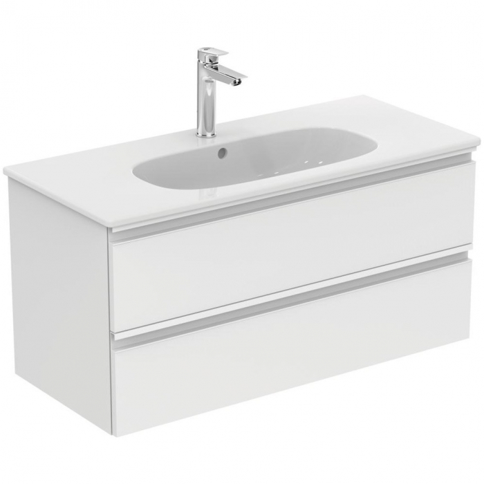 MOBILIER TESI SUSPENDAT 100 CM, 2 SERTARE, ALB LUCIOS [1]