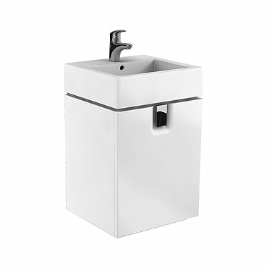 MOBILIER TWINS PENTRU LAVOAR 50 CM,1 SERTAR, ALB LUCIOS [1]