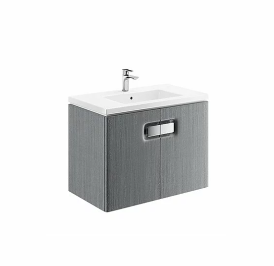 MOBILIER TWINS PENTRU LAVOAR 80 CM CU DOUA USI, GRI ARGINTIU [1]