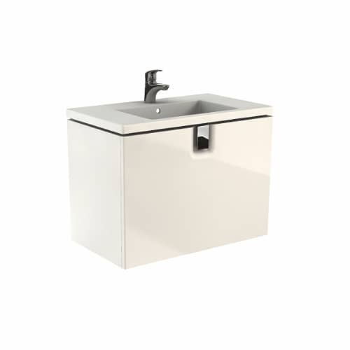 MOBILIER TWINS PENTRU LAVOAR 80 CM CU UN SERTAR,ALB LUCIOS [1]