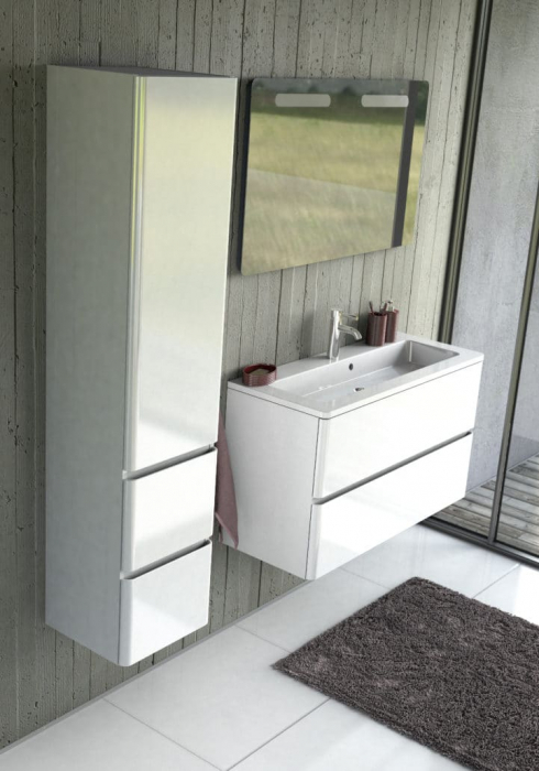 MOBILIER ANNA 100 , 2 SERTARE SOFT CLOSE, ALB LUCIOS NOU [3]