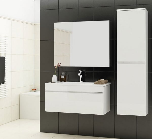 MOBILIER HORYZONT 60 CM ,1 SERTAR SOFT-CLOSE, ALB SEMI-MAT NOU [3]