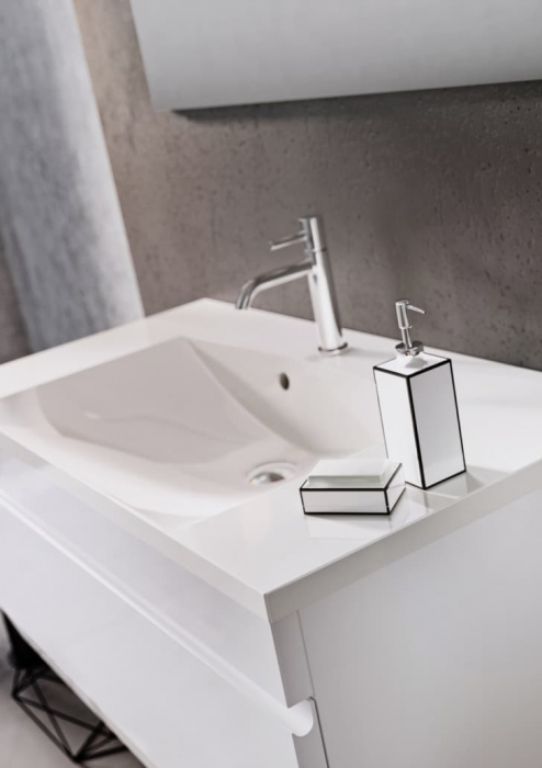 MOBILIER HORYZONT 90 CM,1 SERTAR SOFT-CLOSE, ALB SEMI-MAT NOU [4]