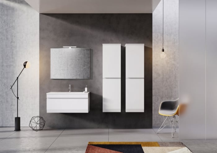 MOBILIER HORYZONT 90 CM,1 SERTAR SOFT-CLOSE, ALB SEMI-MAT NOU [2]