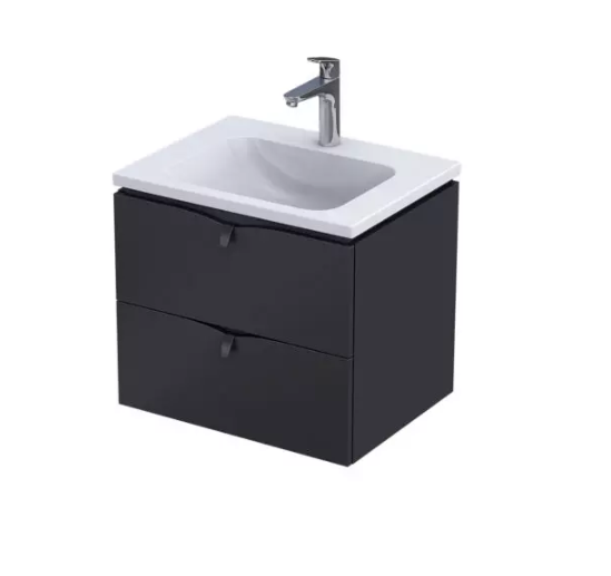 MOBILIER SIENA 60 CM, 2 SERTARE, NEGRU MAT [1]