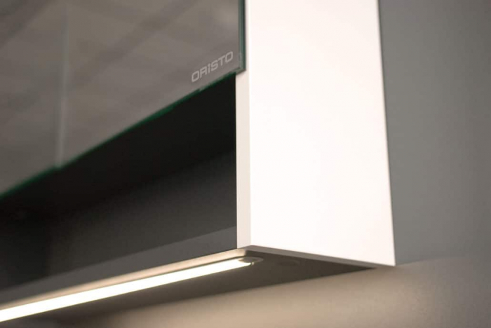 DULAP CU OGLINDA BERYL 60.2X71X15, 2 USI, ALB MAT [2]