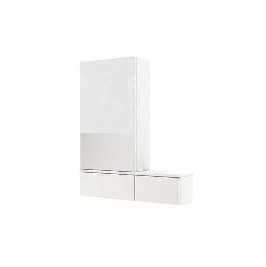 DULAP LATERAL CU OGLINDA STANGA 80.8X85X17.6 CM ALB LUCIOS [1]