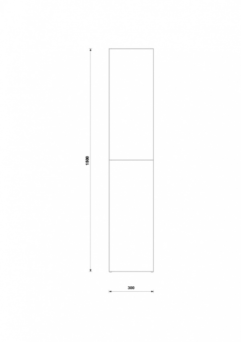 COLOANA DAILY 150X30 CM, DOUA USI, ANTRACIT LUCIOS [2]