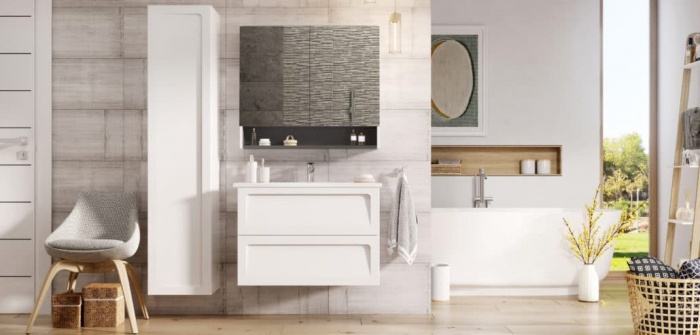 COLOANA MOBILIER BERYL 34X160X35, ALB MAT [2]