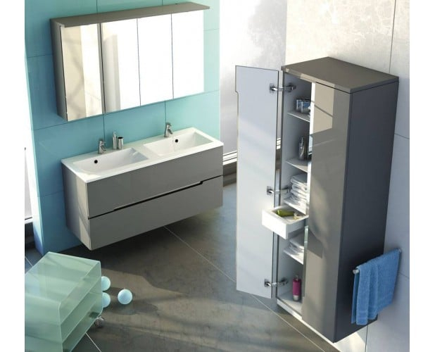 COLOANA MOBILIER SILVER 500X350X1440  2 USI, GRI MAT NOU [2]