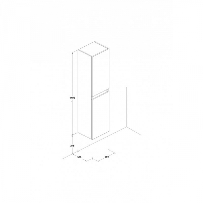 COLOANA MOBILIER JADE 350X1400X300 BLANCO [2]