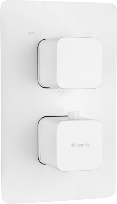 Element extern, pentru BOX cu termostat, Deante, THERMOSTATIC BUILT-IN BOX,Alb [1]