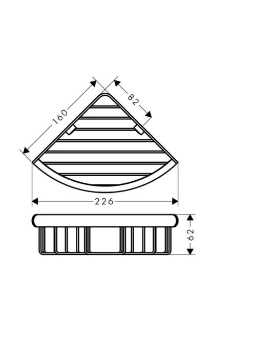 SAPUNIERA DUS SEMIROTUNDA LOGIS UNIVERSAL, CROM [2]