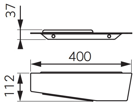 ETAJERA PIAZZA 400 MM, NEGRU [2]