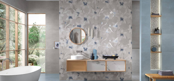 Faianta rectificata 8.5 mm Fap Ceramiche Ylico Flower Concrete mat 50 x 120 cm, 1.80 mp/cutie [2]