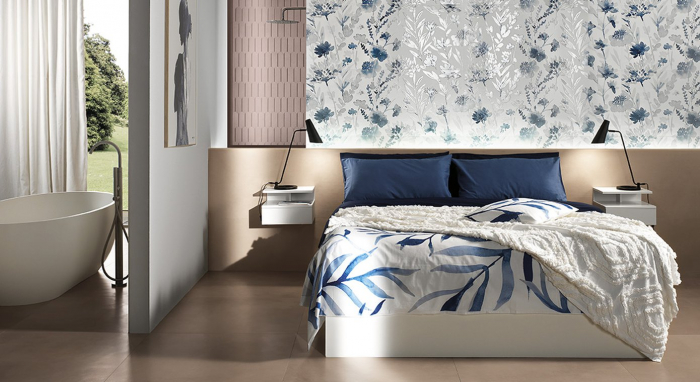Faianta rectificata Fap Ceramiche Milano&Mood 50 x 120 cm, Flower blue, 1.8 mp/cutie [3]