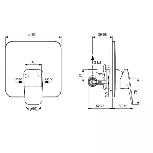 Baterie de duș Ideal Standard BD252 – design modern și eficiență [2]