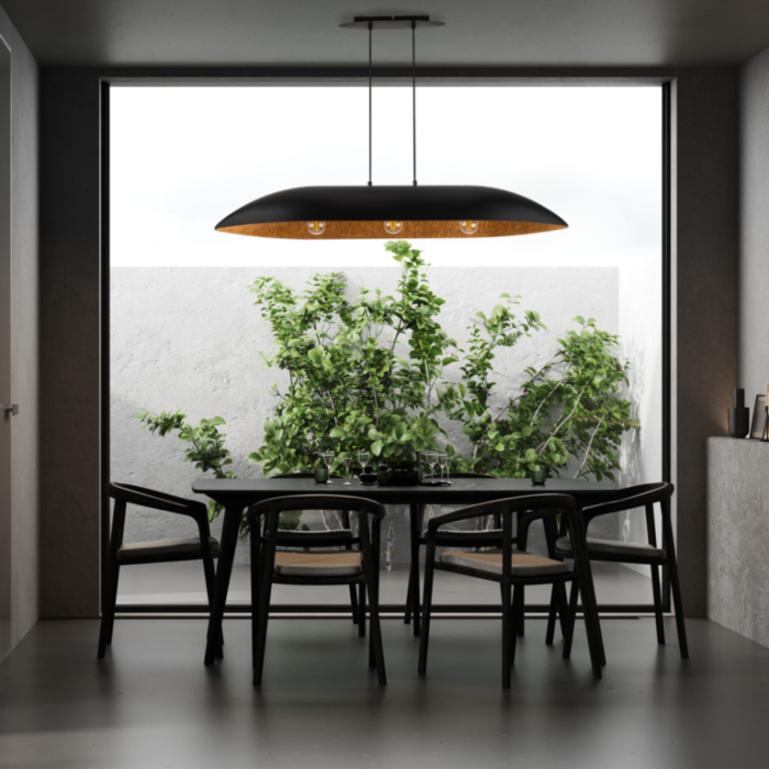 Lampă Suspendată SIGMA GONDOLA L Silver–Black, 1xE27 [3]