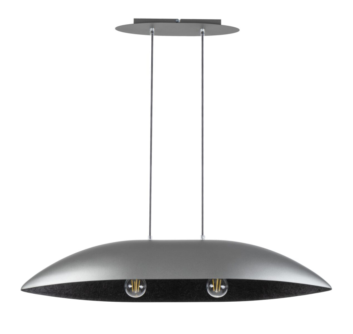 Lampă Suspendată SIGMA GONDOLA M Silver–Black, 1xE27 [2]