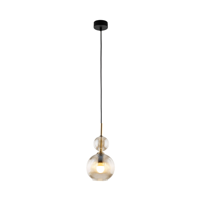 Lampă Suspendată TK Lighting SOPHIA COGNAC 1xE14 – Design Modern cu Sticlă Cognac și Metal Auriu Satinat, Varianta 2 [3]