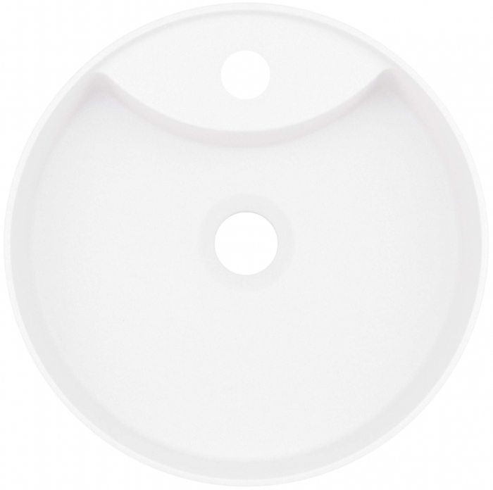 Lavoar din granit,montaj pe blat ,diametru 360,Deante Silia culoare alb,antibacterian ,hidrofug [2]