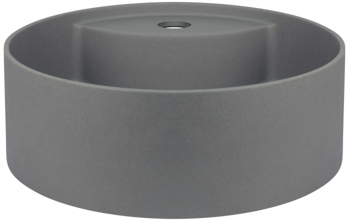 Lavoar din granit,montaj pe blat ,diametru 360,Deante Silia culoare antracit metalic,antibacterian ,hidrofug [3]