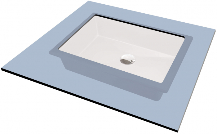 Lavoar din granit, montare pe perete/blat, Deante, ,alabastru [4]