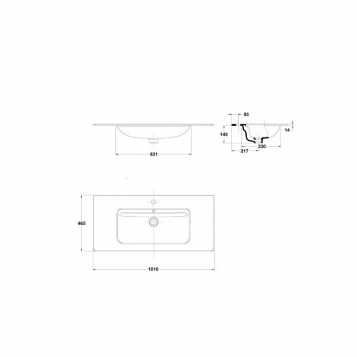 LAVOAR EMMA 101X46 CM ALB [2]