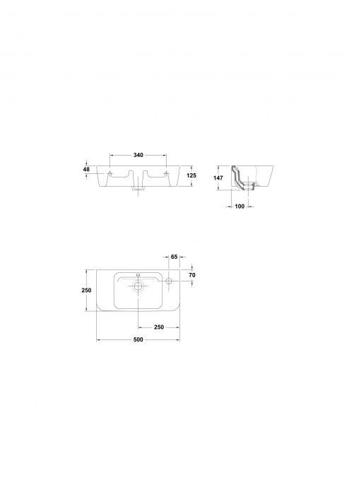 LAVOAR EMMA 50X25 SQUARE ALB [2]