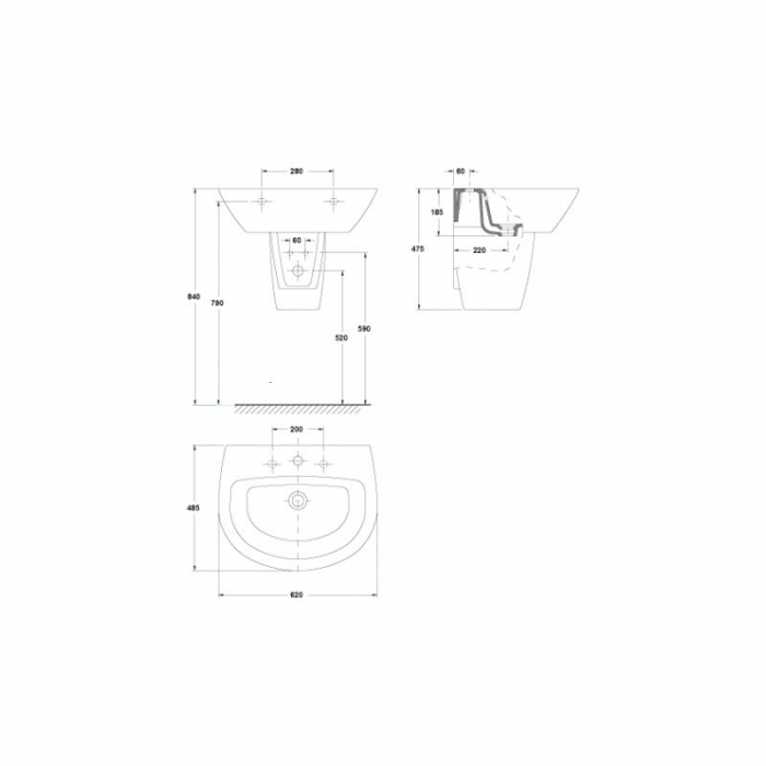 Lavoar Gala Jazz 62X48.5 cm [4]