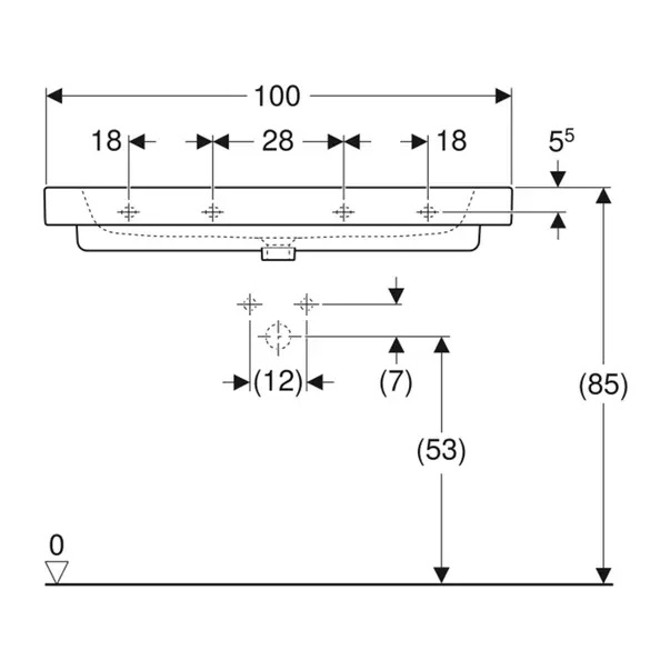 LAVOAR GEBERIT MODO 100 CM [3]