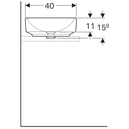 LAVOAR PE BLAT GEBERIT VARIFORM ELIPTIC 55X40, FARA PREAPLIN, ALB [5]
