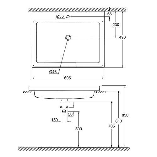 LAVOAR CUBE CERAMIC 60 INCASTRAT PURE GUARD [2]
