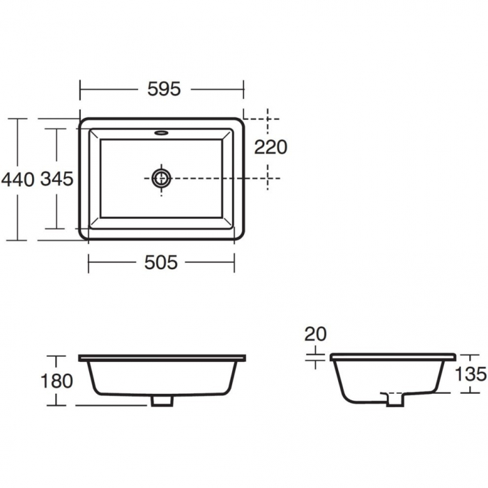 LAVOAR STRADA 60 CM MONTAJ SUB BLAT [2]