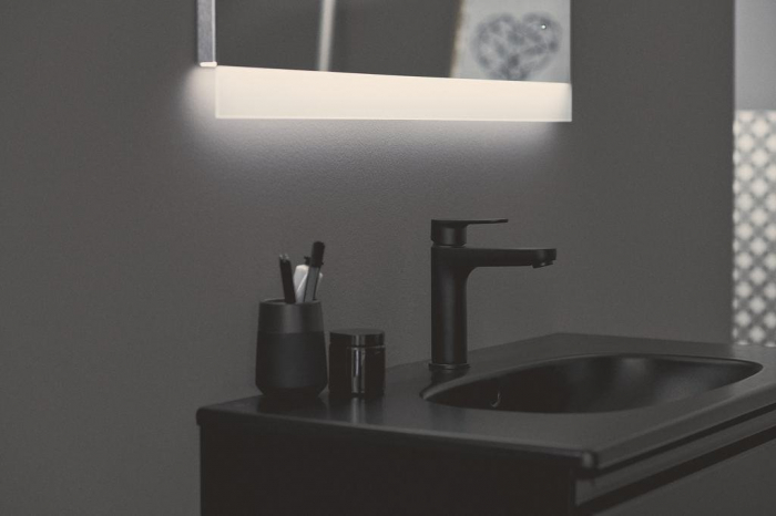 LAVOAR TESI 80 CM PENTRU MONTAJ PE MOBILIER, SILK BLACK [3]