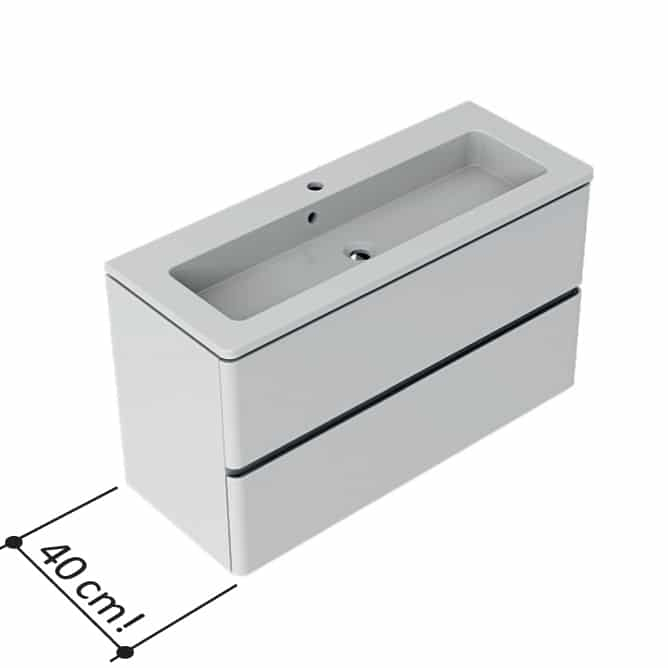 LAVOAR ANNABELLE 60 CM, MARMURA COMPOZITA ALB, NOU [3]