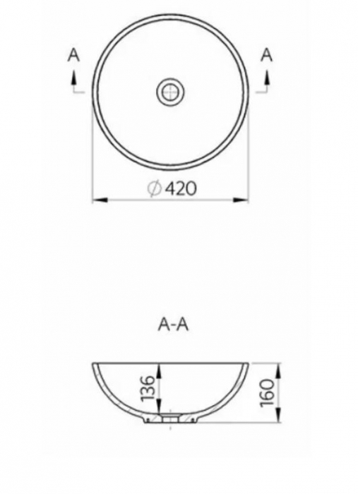 LAVOAR KIERROS ROUND DIAM. 42 H.16 NEGRU [2]