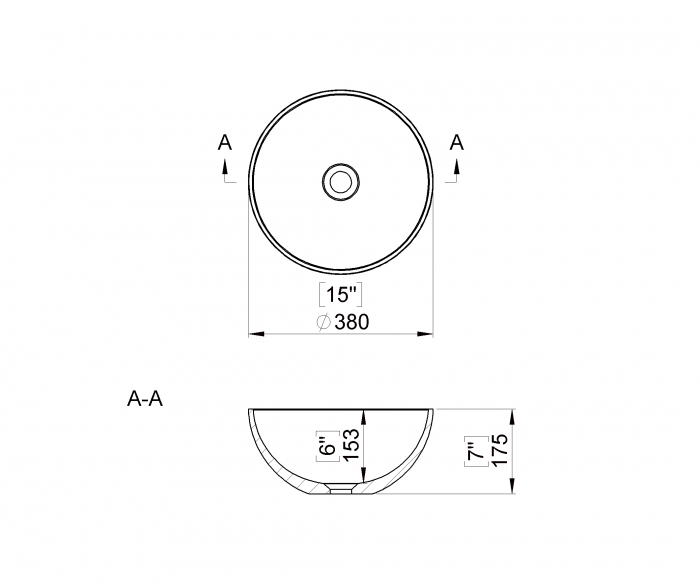 LAVOAR RIGA DIAM 38 CM, H.17.5 CM,  FARA PREAPLIN [2]