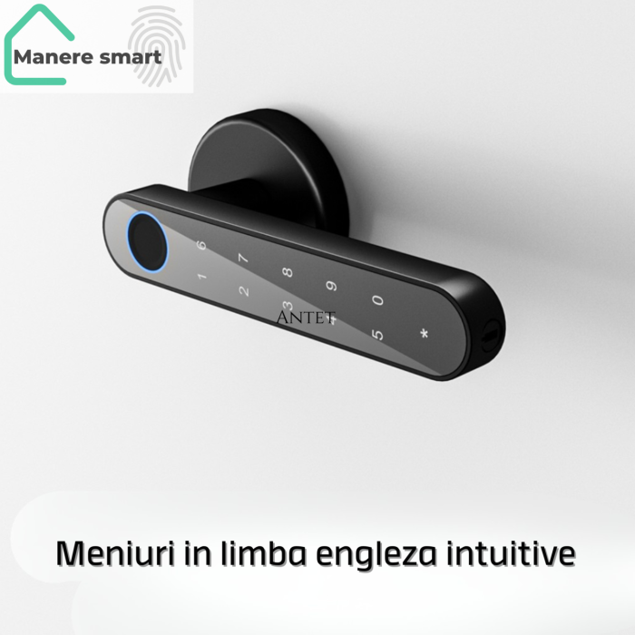 maner inteligent Hong Kong gri mat cu amprenta bluetooth wifi tuya maneresmart.ro [5]