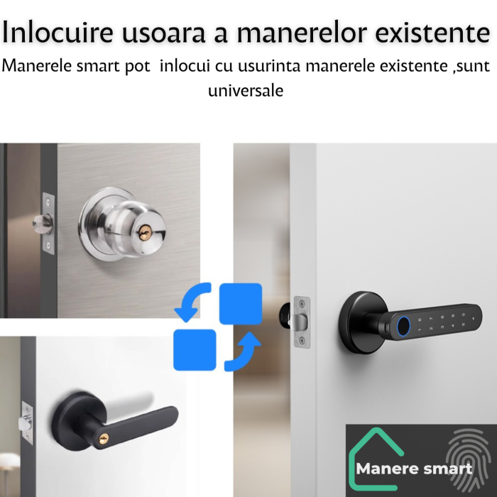 maner inteligent Hong Kong gri mat cu amprenta bluetooth wifi tuya maneresmart.ro [13]