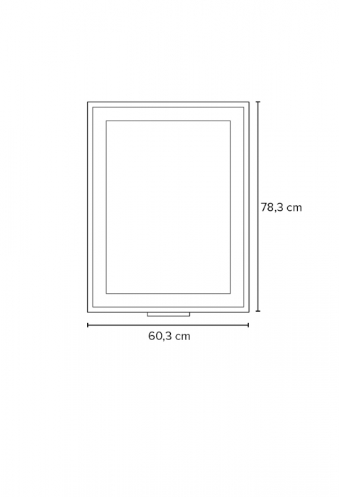 OGLINDA EXTENSIBILA GET.80, VERTICALA, RAMA ALB LUCIOS, CORP ALB, MANER CROM U-01, LED N 4000K, 60X80X7-37 [4]