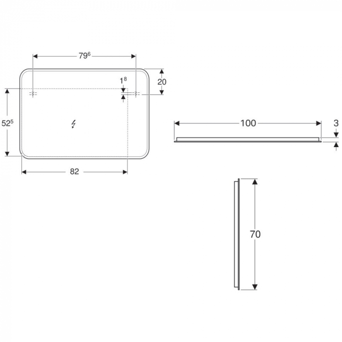 OGLINDA myDAY 1000X30X700 CU ILUMINARE [3]