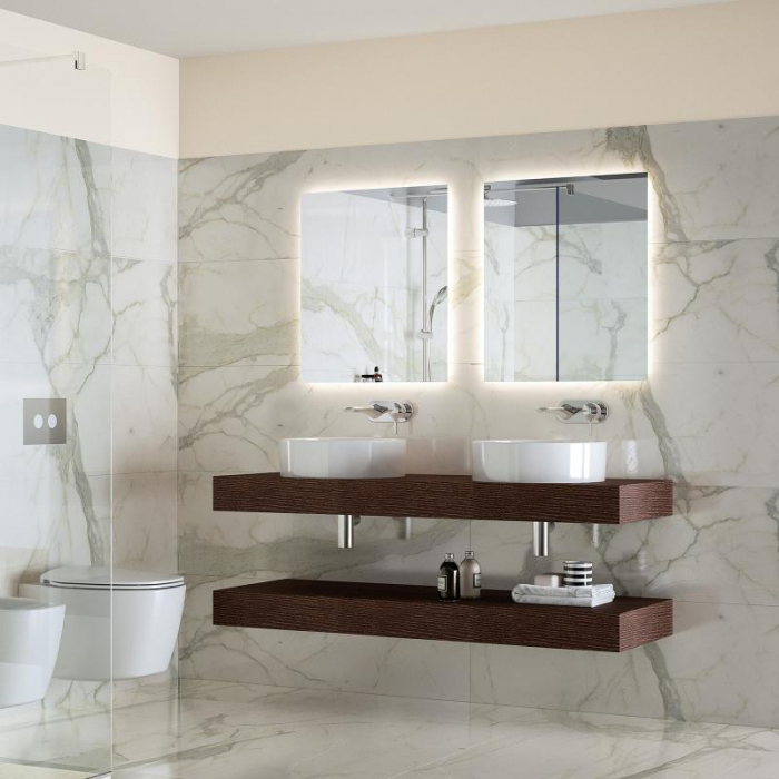 OGLINDA CU LUMINA AMBIENTALA PE 4 LATURI 70X70 LED 29.7W SISTEM DEZABURIRE [3]